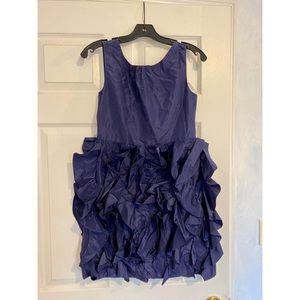 Crewcuts blue/purple ruffled cocktail dress